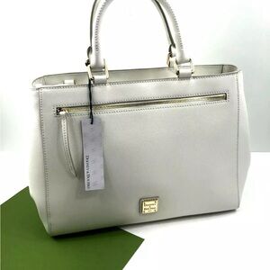 Dooney & Bourke White Leather Tote Bag